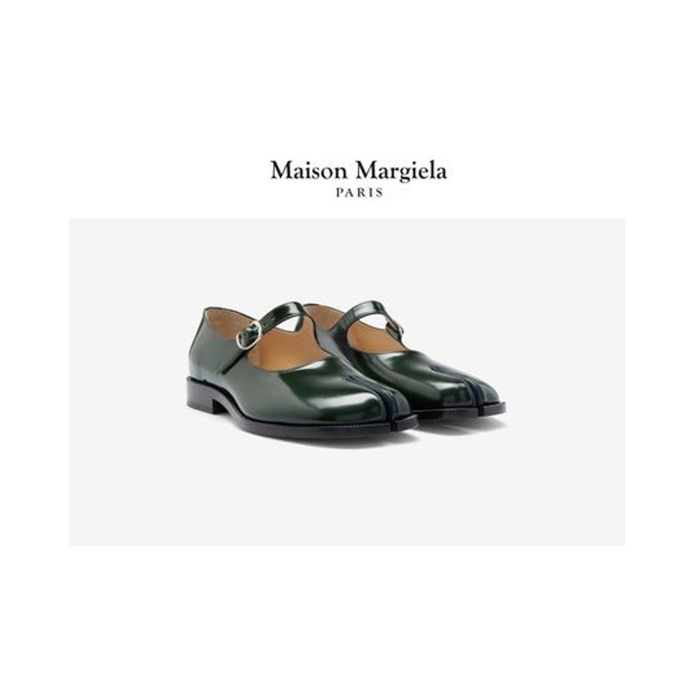 香港直邮MAISON MARGIELA 女士乐福鞋墨绿色 S39WL0119-PS679-T70 - 图0