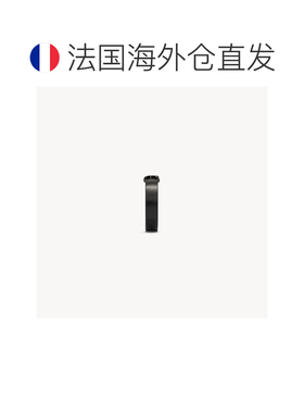 自营欧洲直邮YSL圣罗兰 CASSANDRE系列男士黑色牛皮logo标识手链