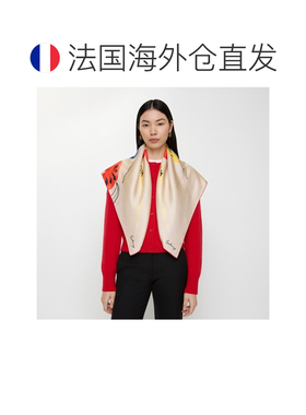 自营欧洲直邮Burberry博柏利 Watercolor EKD女士亚麻米色真丝印