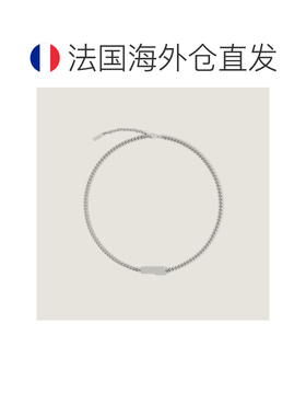 自营欧洲直邮Givenchy纪梵希 Tape男士金属珐琅古银色项链手链