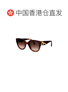 香港直邮FENDI 女士眼镜 FE40111I53F AW2025 棕色 徽标太阳镜
