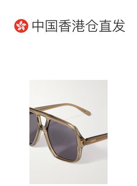 1h可退 香港直邮LOEWE 罗意威 男士 飞行员醋纤太阳眼镜 LW40161U