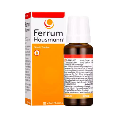 欧洲直邮德国药房Ferrum婴幼儿补铁滴剂30ml奶香口服早产孕妇铁剂 - 图0