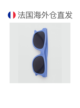 自营欧洲直邮Mango芒果 儿童蓝色矩形太阳镜