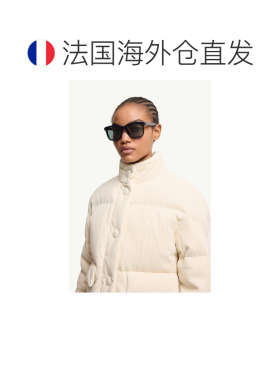 自营欧洲直邮Moncler盟可睐 Valaire深蓝色醋酸纤维矩形太阳镜男