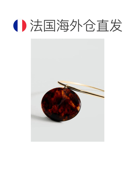 自营欧洲直邮MANGO 女士金色铁质圆形珍珠硬质项链