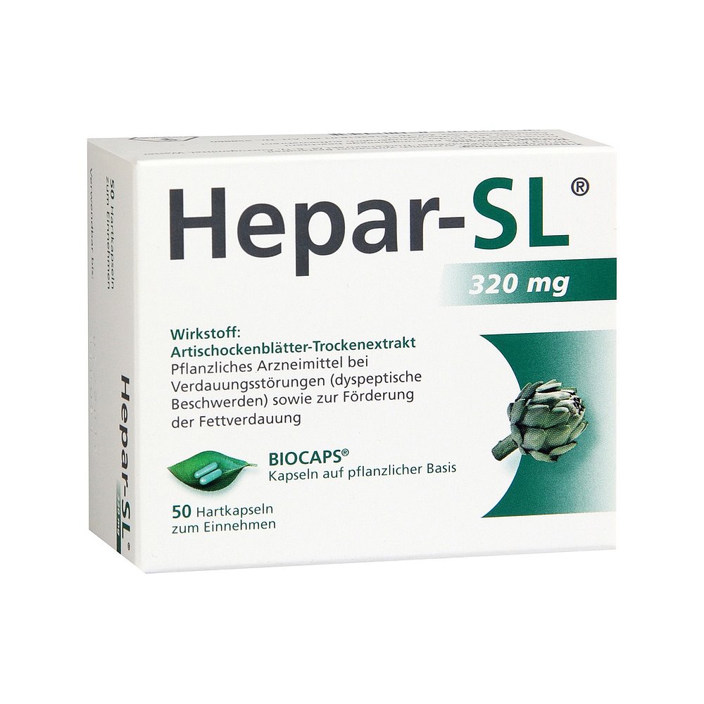 欧洲直邮德国药房Hepar-SL皇家洋蓟护肝片50粒脂肪肝促分解320mg-图0