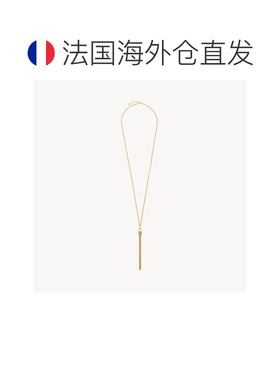自营欧洲直邮YSL圣罗兰 CASSANDRE系列女士金色黄铜流苏吊坠项链