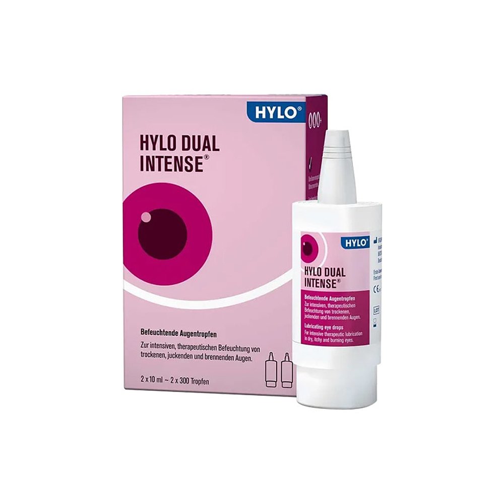 欧洲直邮德国HyloDUALintens海露重度慢性干眼症滴眼液2X10ml正品 - 图0