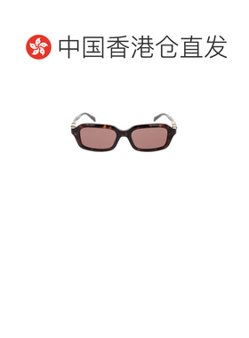 1h可退 香港直邮Gucci 古驰 女士 眼镜 矩形Logo细节太阳镜 GG215