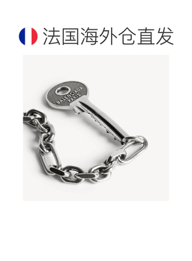 自营欧洲直邮Balenciaga巴黎世家 Neverlost男士做旧银色黄铜手链