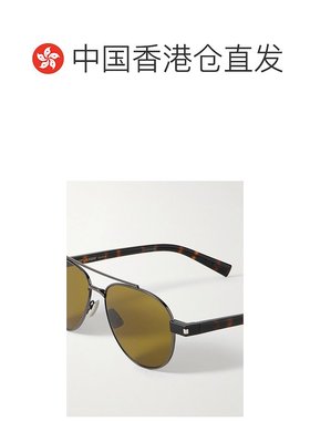 1h可退 香港直邮Saint Laurent 圣罗兰 男士 飞行员镀炮铜龟甲色