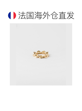 自营欧洲直邮Prada普拉达 Eternal Gold系列金色黄金三角标识戒指