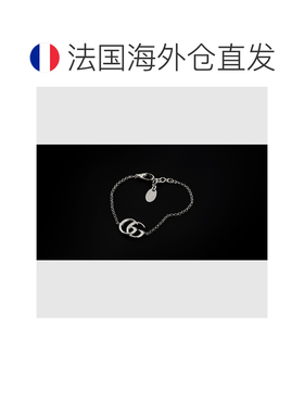 自营欧洲直邮GUCCI古驰 GG Marmont女士钯金链条手链配饰