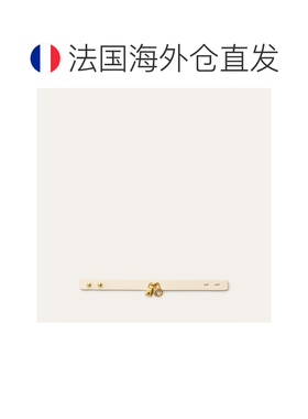 自营欧洲直邮Loro Piana 女士金色/白色小牛皮手镯手链配饰