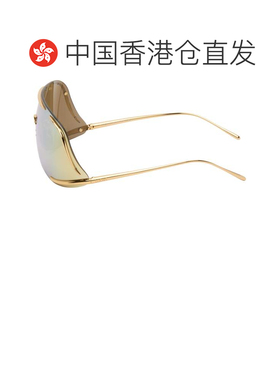 1h可退 香港直邮LOEWE 罗意威 女士 金色 Shield Mask 太阳镜 LW4