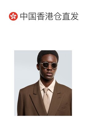 1h可退 香港直邮zegna 杰尼亚 男士 圆形太阳眼镜 grey灰色 舒适