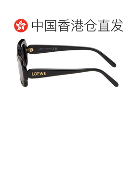 1h可退 香港直邮LOEWE 罗意威 男士 黑色 Rectangular Slim 太阳
