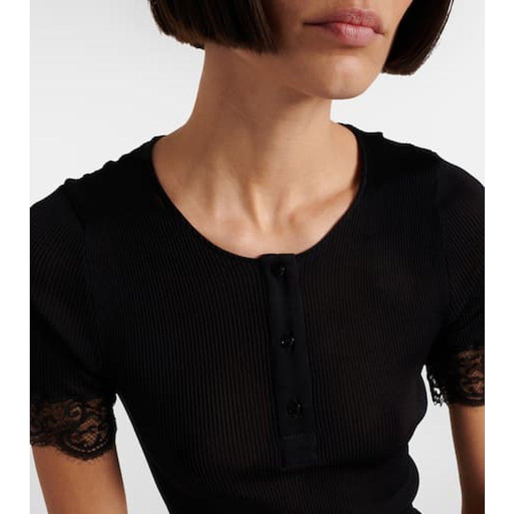 1h可退 香港直邮Saint Laurent 圣罗兰 女士 蕾丝边真丝针织布上,淘宝优惠券,粉丝福利购,淘宝优惠卷