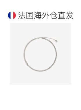 自营欧洲直邮Burberry博柏利 Check女士银色黄铜刻纹项链
