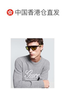1h可退 香港直邮Gucci 古驰 男士 面具太阳眼镜 black黑色 舒适时