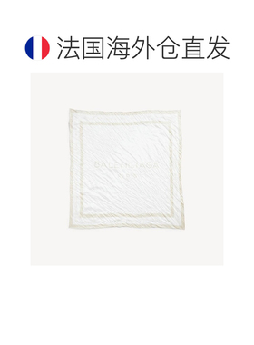 欧洲直邮自营Balenciaga巴黎世家 Fragrance米色logo标识方巾男女