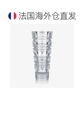 欧洲直邮Baccarat巴卡拉 New Antique透明水晶多面切割花瓶水晶花