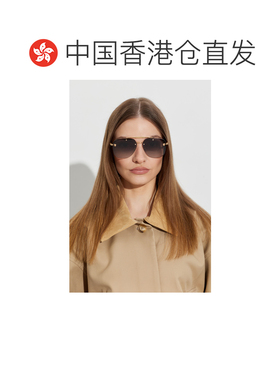 1h可退 香港直邮VERSACE 女士太阳镜 0VE22960100284 CO 金色 Sun