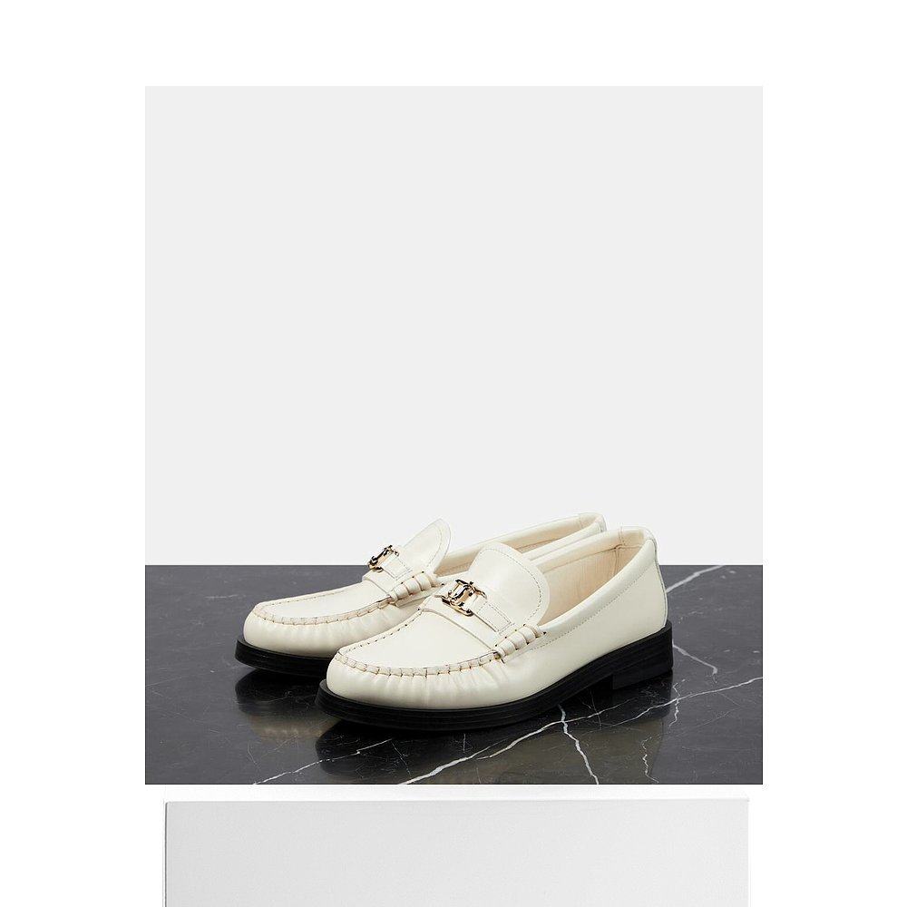 1h可退 香港直邮Jimmy Choo 周仰杰 女士 Addie 徽标皮质乐福鞋 0,淘宝优惠券,粉丝福利购,淘宝优惠卷