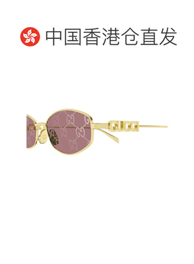 香港直邮Gucci 古驰 女士 GG1802S 002 55/18/145 金色红色太阳眼