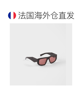自营欧洲直邮PRADA普拉达 女士棕色醋酸纤维三角形徽标太阳镜