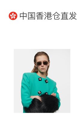1h可退 香港直邮Gucci 古驰 女士 矩形太阳眼镜 000919 black黑色