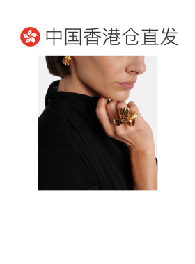 香港直邮Bottega Veneta 葆蝶家 女士 Anemone 镀金纯银戒指
