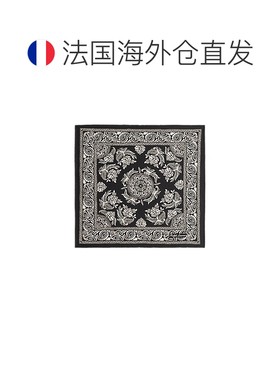 自营欧洲直邮Ralph Lauren拉夫劳伦 男士黑色/奶油色真丝图案口袋