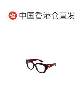 香港直邮GUCCI 女士眼镜 GG1846O003 SS2026 红色 几何框平光镜