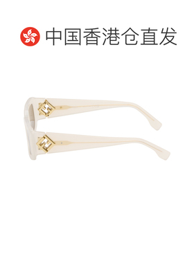 香港直邮Fendi 芬迪 女士 灰白色 FF Diamonds 太阳镜 FE40222I52