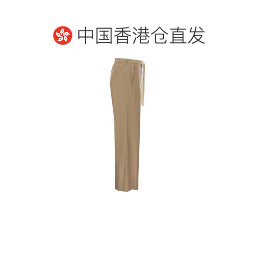 1h可退 香港直邮'S Max Mara 女士 SMMARGENTO 棉质抽绳裤子 2619 - 图1