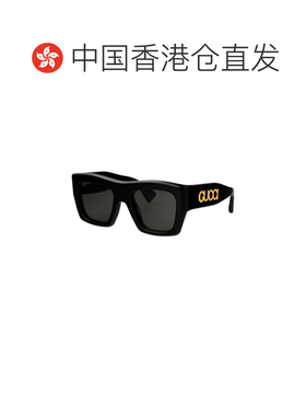 1h可退 香港直邮GUCCI 女士眼镜 GG1772S001 AW2025 黑色 几何框
