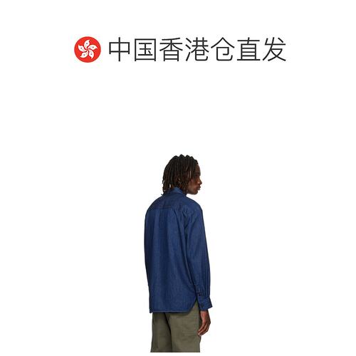 1h可退 香港直邮A.P.C. 男士 海军蓝 Mathias 牛仔衬衫 COHALH125 - 图1