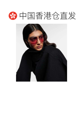 1h可退 香港直邮Chloe 蔻依 女士 Aly 方框太阳眼镜 pink粉色 舒