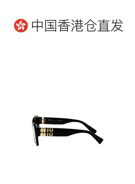 1h可退 香港直邮Miu Miu 缪缪 女士 徽标太阳镜 MU07YS black黑色