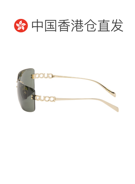 1h可退 香港直邮Gucci 古驰 女士 金色 Block Bending 太阳镜 GG2