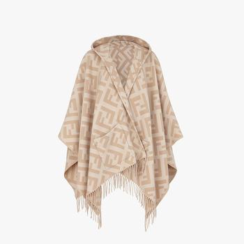 ອີເມລໂດຍກົງຂອງເອີຣົບ Fendi Beige Cashmere Cape