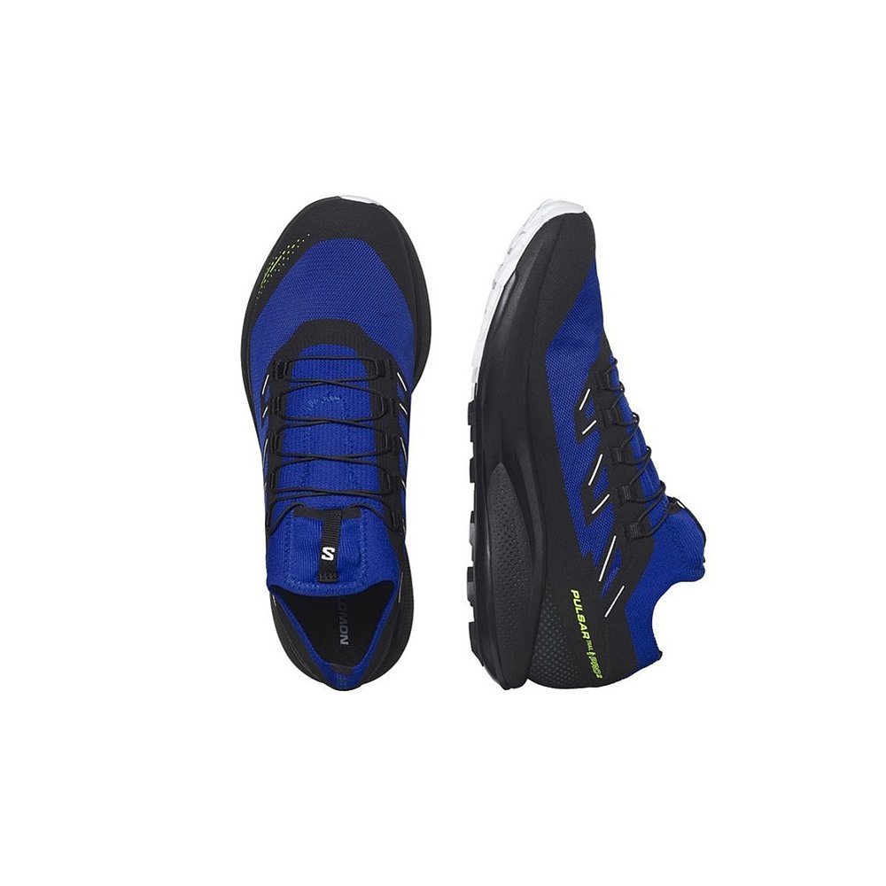 欧洲直邮SALOMON 23新款PULSAR TP2系男士蓝黑色纺织越野运动鞋 - 图0
