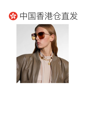 1h可退 香港直邮Chloe 蔻依 女士 徽标大款太阳眼镜 metal金属色