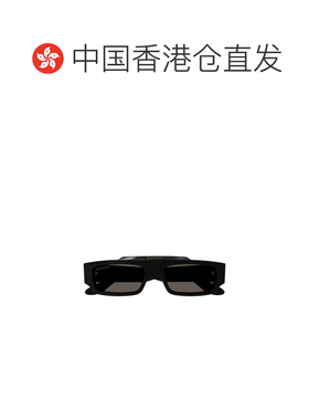 1h可退 香港直邮Gucci 古驰 男士 矩形太阳镜 GG1592S black黑色