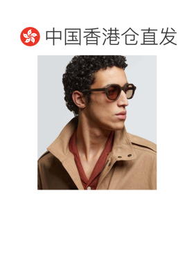 1h可退 香港直邮zegna 杰尼亚 男士 圆形太阳眼镜 brown棕色 舒适