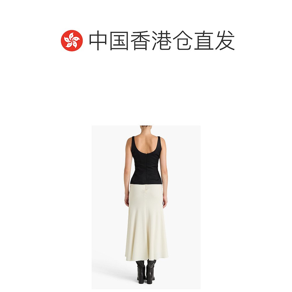 1h可退 香港直邮Gabriela Hearst 女士 Avalon 真丝亚麻混纺收腰 - 图1