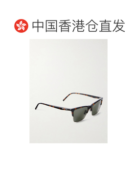 1h可退 香港直邮Saint Laurent 圣罗兰 女士 D形框龟甲色醋纤镀银