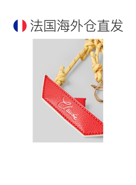 自营欧洲直邮Claudie Pierlot 红色CP字母女士牛皮钥匙扣挂饰挂绳